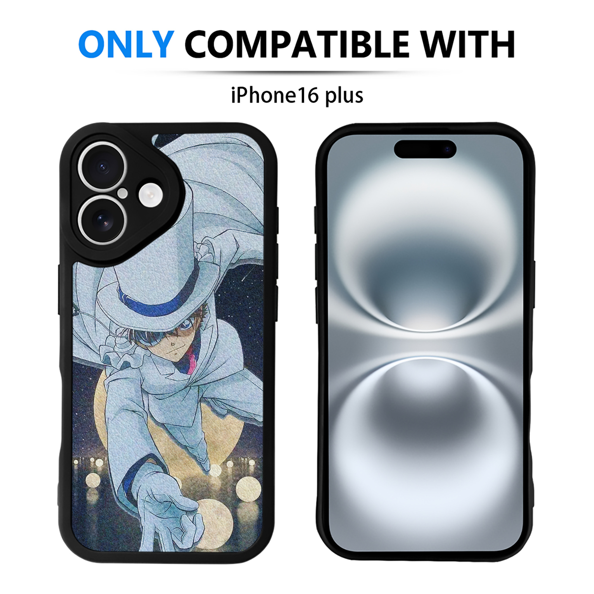 （画像用） 名探偵コナン Detective Conan 【iPhone 16シリーズ対応】シリコンスマホケース（レザー調） 材質：シリコン
